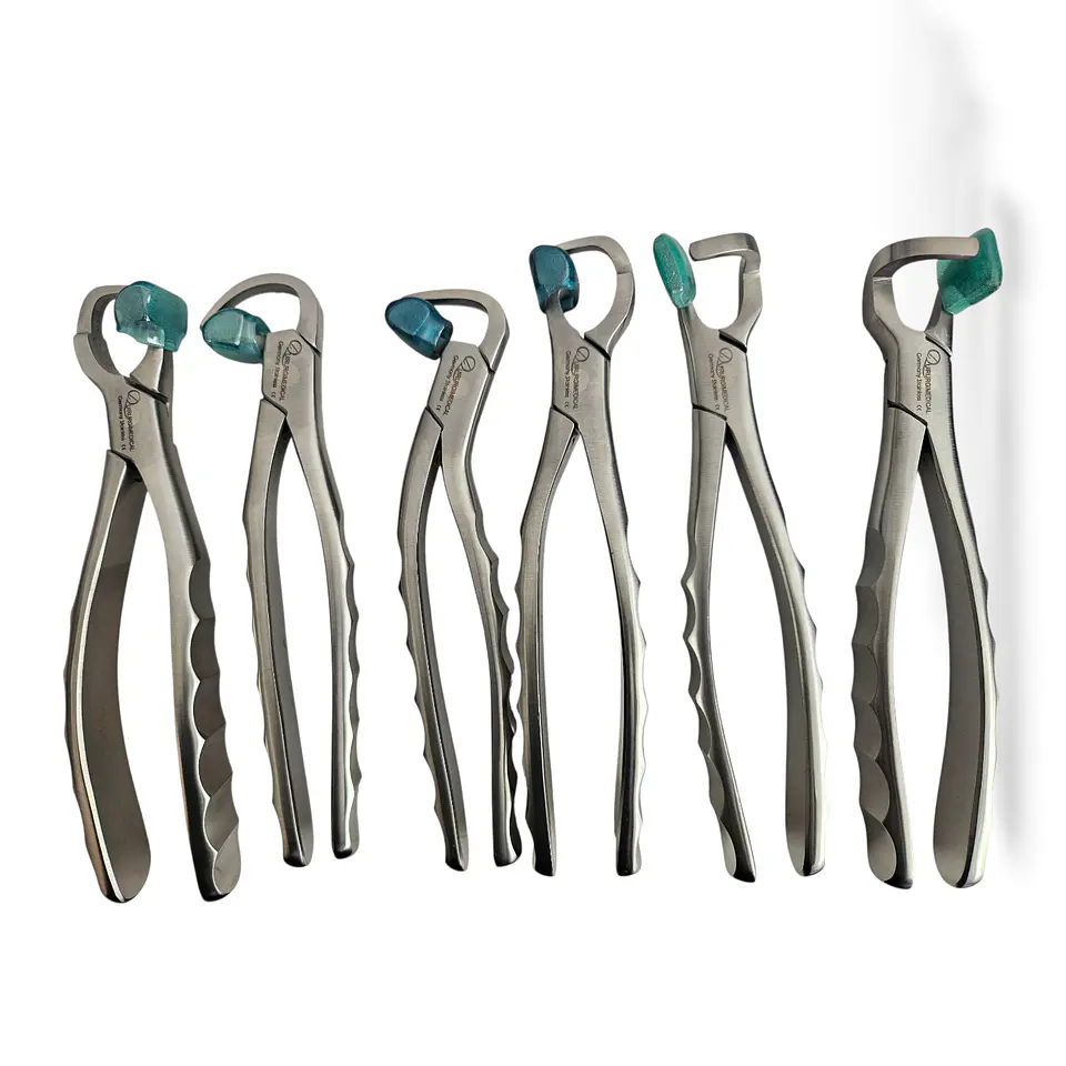Kit 6 forceps de extracción dental atraumática  1
