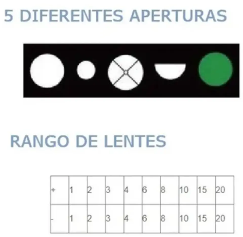 OFTALMOSCOPIO PROFESIONAL BLACK DE FIBRA ÓPTICA Y LUZ LED 5