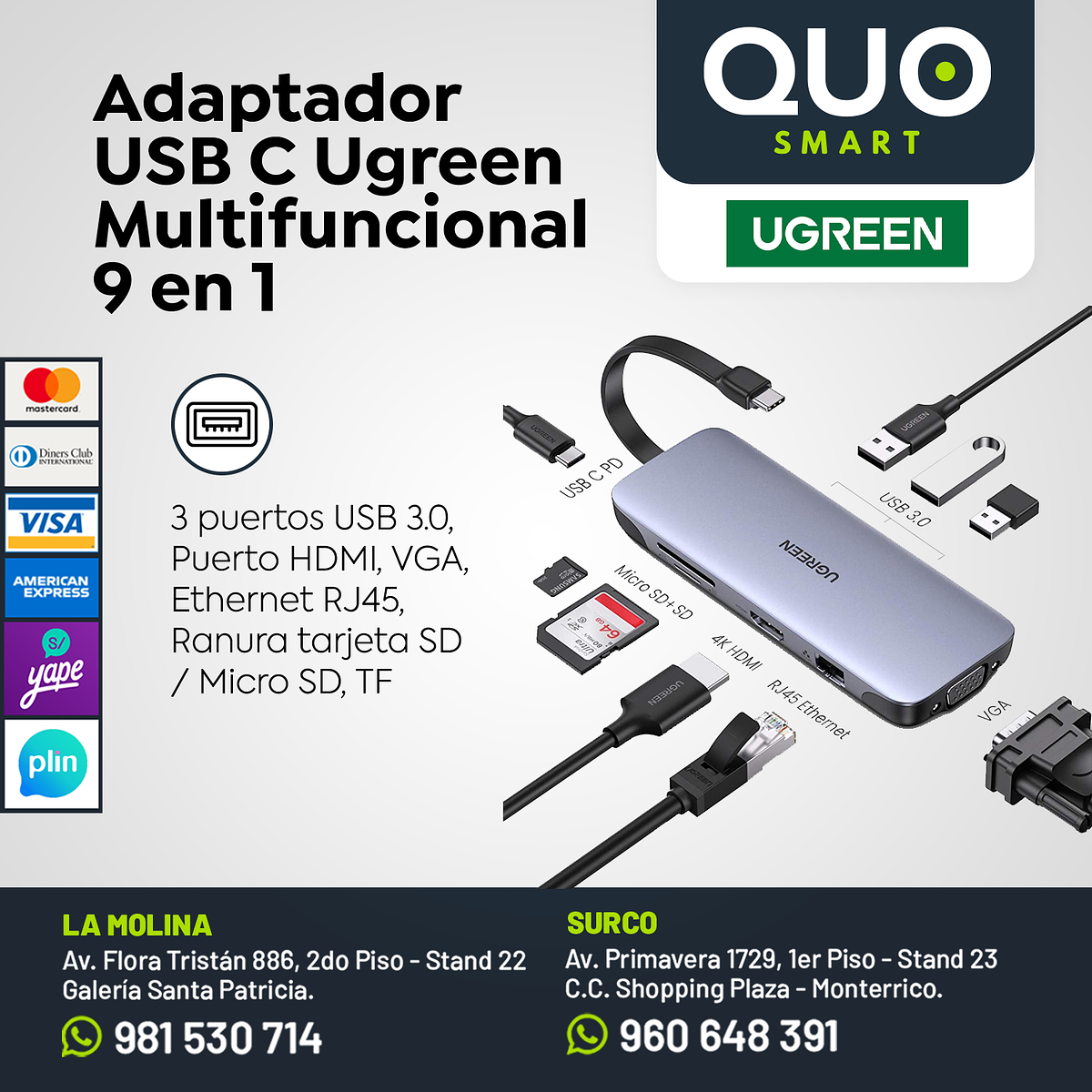 Adaptador USB 3.1 a USB Tipo C UB, Tipo C