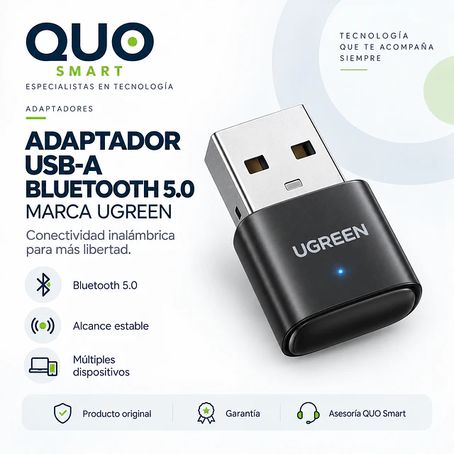ADAPTADOR USB TIPO A -  BLUETOOTH 5.0 MARCA UGREEN