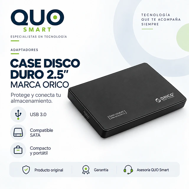 ADAPTADOR SATA 2.5 PULGADAS - USB 3.0  ENCLOSURE MARCA UGREEN