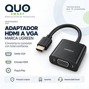 ADAPTADOR UGREEN DE HDMI A VGA MARCA UGREEN