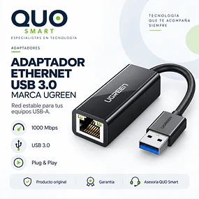 ADAPTADOR ETHERNET USB 3.0 TIPO A -   ETHERNET MARCA UGREEN