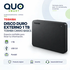 DISCO DURO EXTERNO TOSHIBA BASICS 1 TB CANVIO 3.0 EXTERNO USB