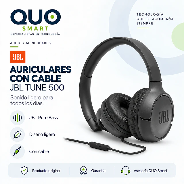 AURICULAR JBL TUNE500 PURE BASS