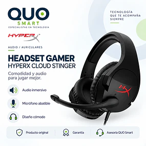 AURICULAR KINGSTON HYPERX CLOUD STINGER NEGRO