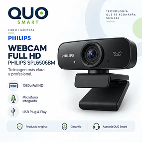 CAMARA WEB PHILIPS SPL6506BM, 1080P FULL HD