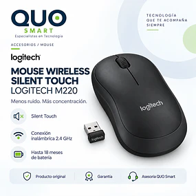 MOUSE LOGITECH M220 WIRELESS - SILENT TOUCH