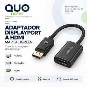 ADAPTADOR UGREEN DISPLAY PORT A HDMI 4K UHD