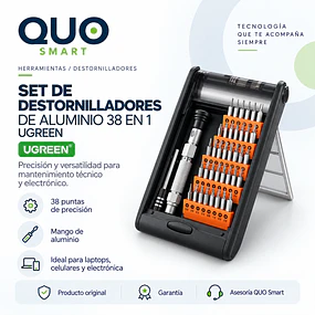 SET DE DESTORNILLADORES DE ALUMINIO 38 EN 1 MARCA UGREEN