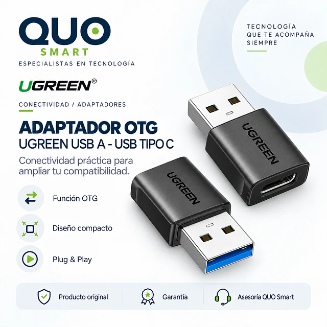 ADAPTADOR OTG UGREEN MICRO USB - USB TIPO C