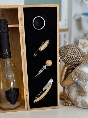Caixa conjunto de vinho 