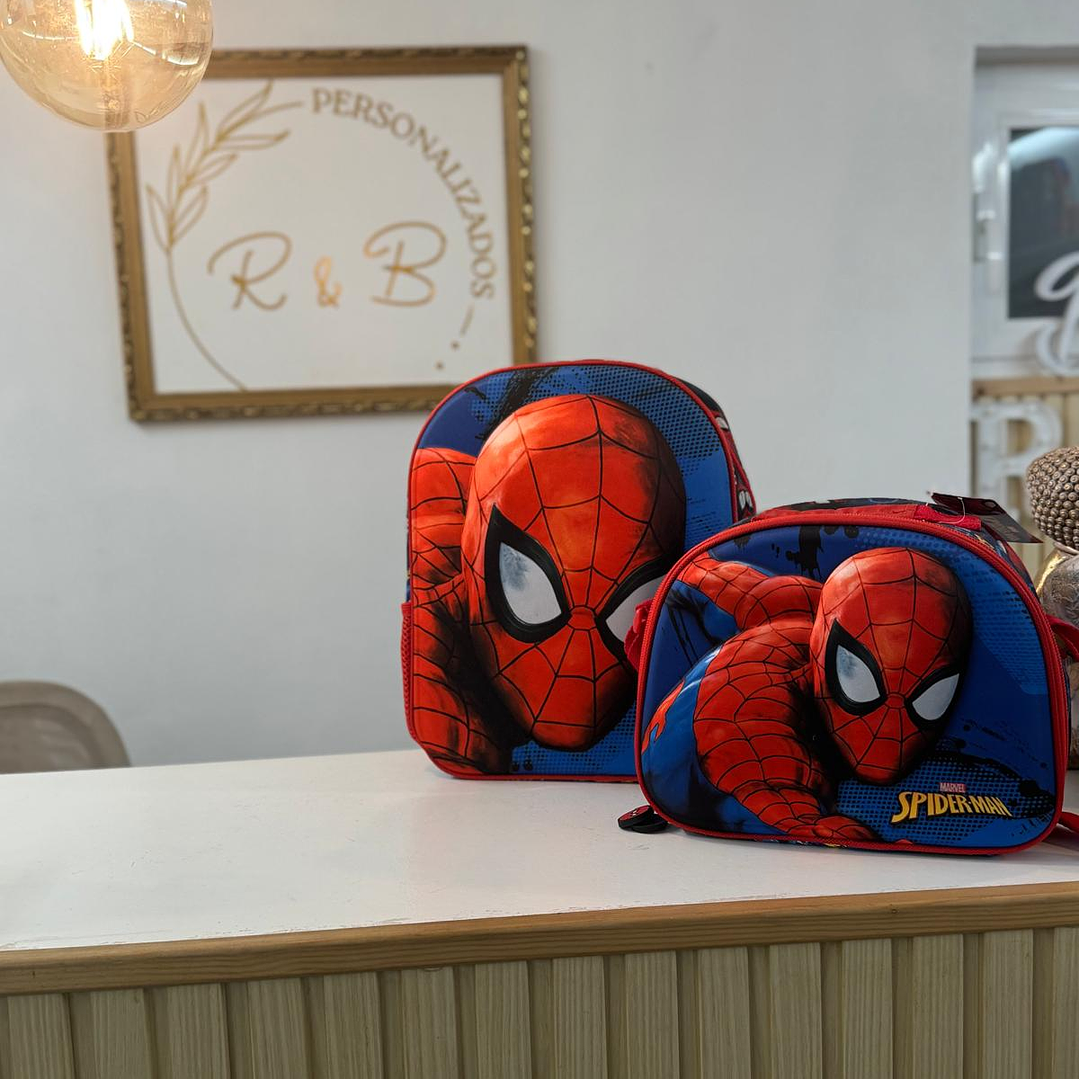 conjunto mochila+lancheira homem aranha 1