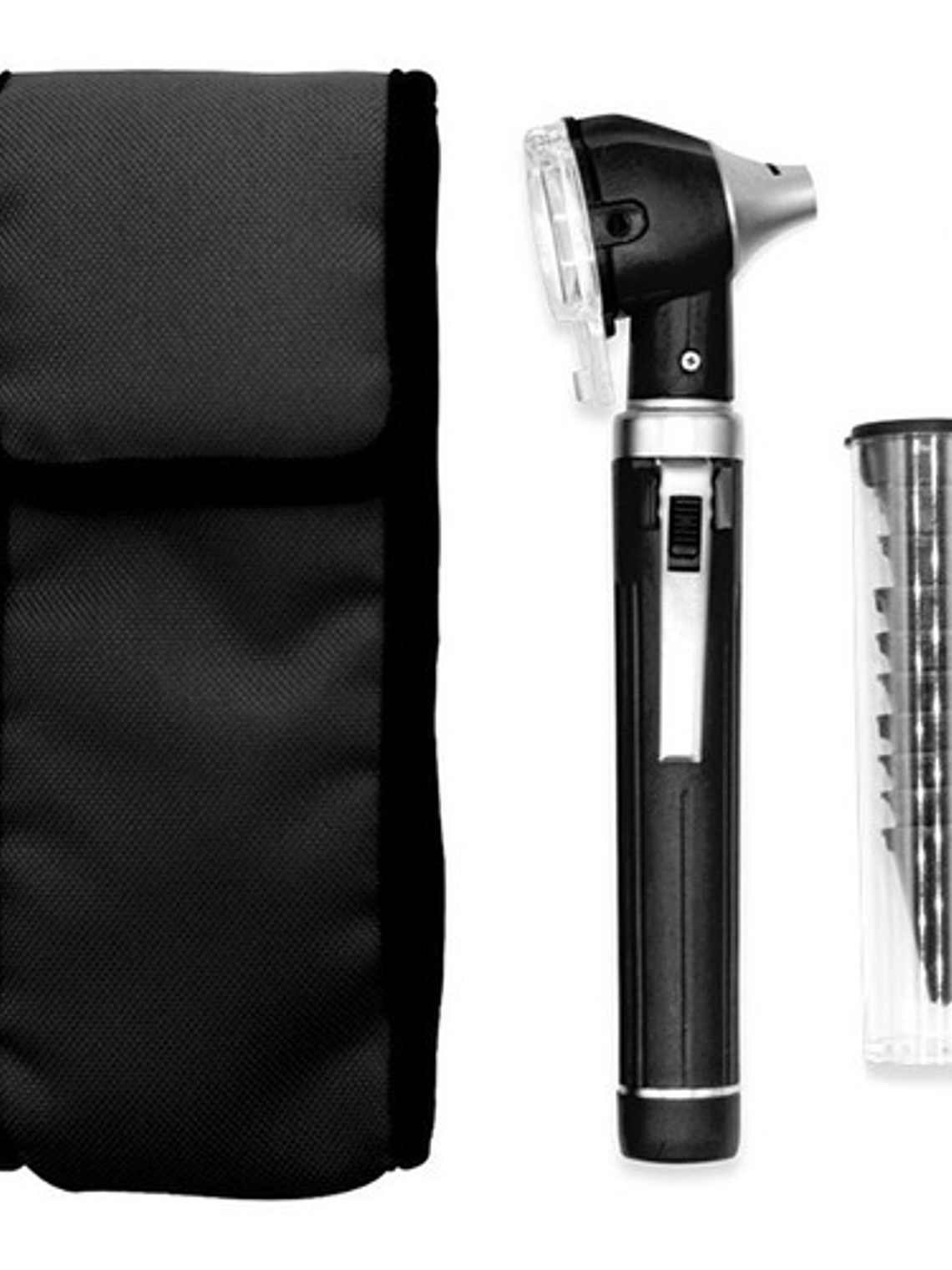 Otoscopio Led Optica + 10 Conos Medico Reflejo Examen Negro 4