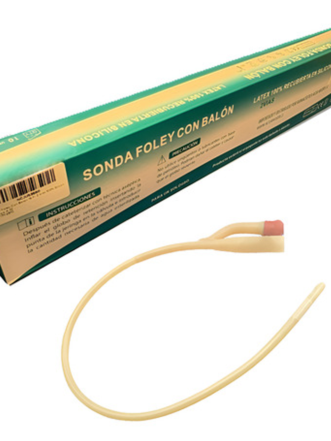 Sonda Foley Con Balón 16 Fr 2 Vías 100% Siliconada Caja X 10 1
