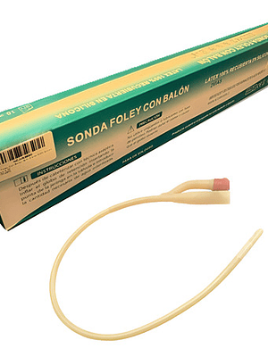 Sonda Foley Con Balón 16 Fr 2 Vías 100% Siliconada Caja X 10