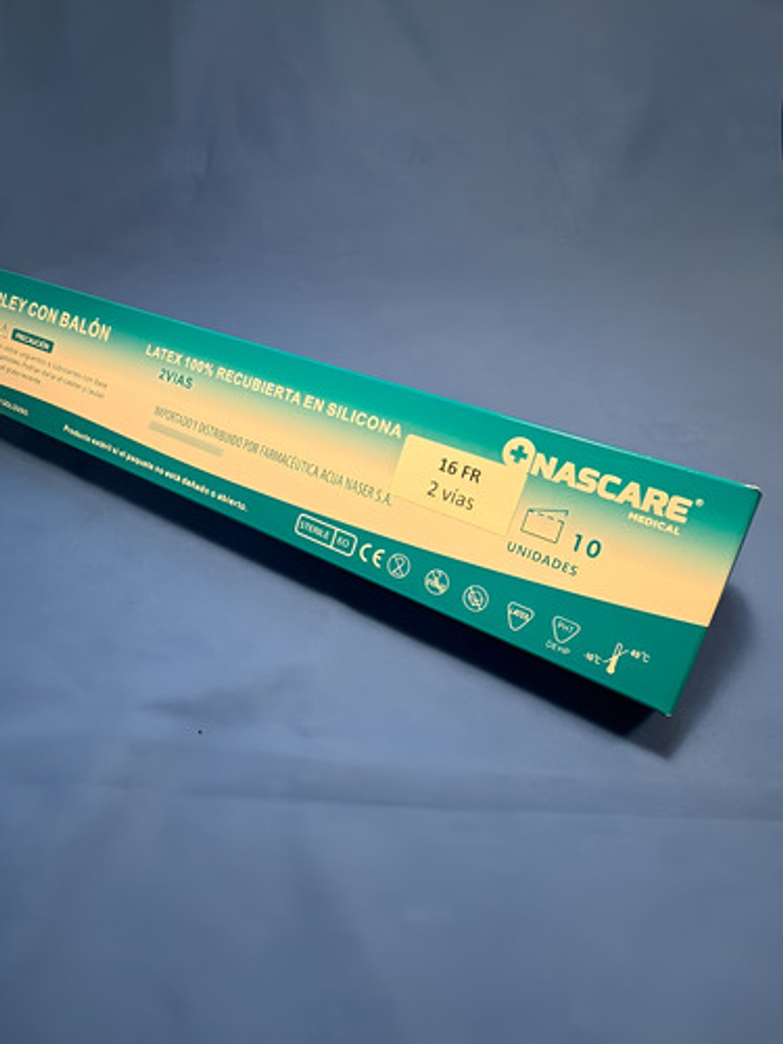 Sonda Foley Con Balón 16 Fr 2 Vías 100% Siliconada Caja X 10 3