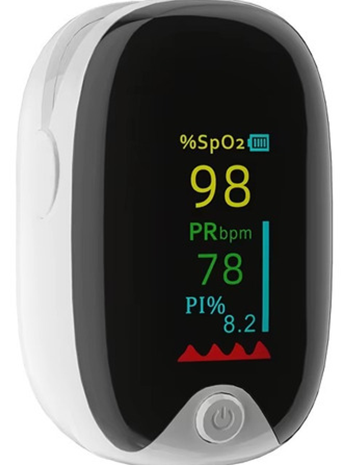 Oxímetro De Pulso Blanco Con Curva Multiparámetro 1