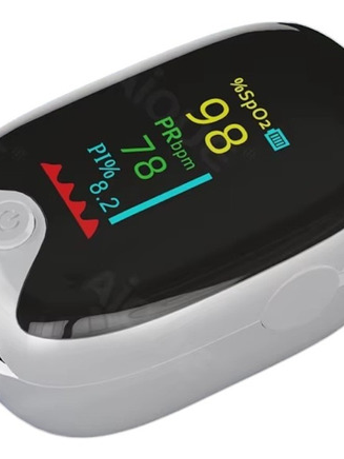 Oxímetro De Pulso Blanco Con Curva Multiparámetro 3