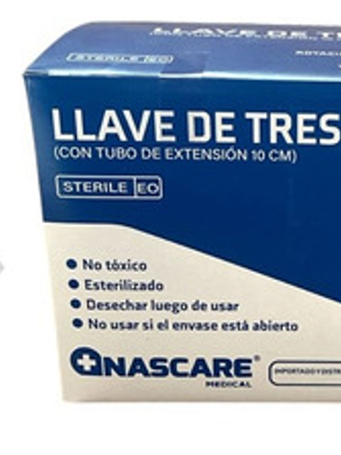 Caja 50 Unids Alargador Venoso Con Llave 3 Pasos 10cm 6