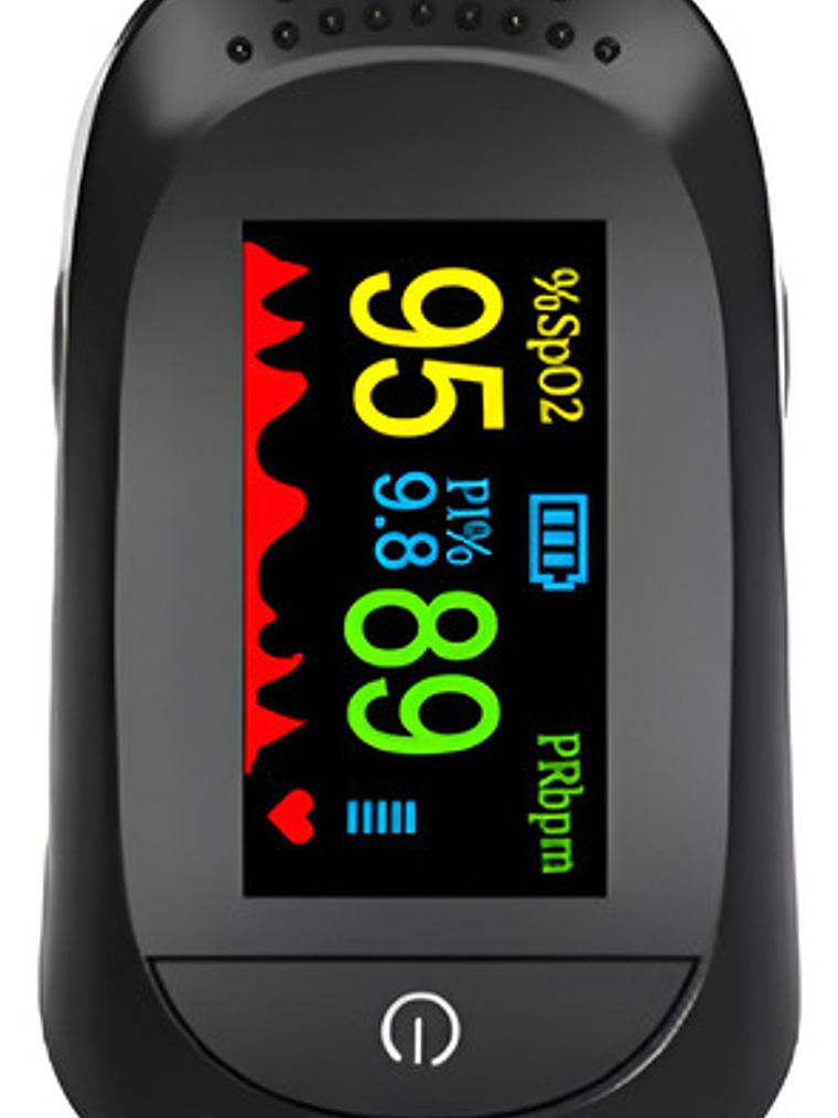 Oxímetro De Pulso Negro Con Curva Multiparámetro 1