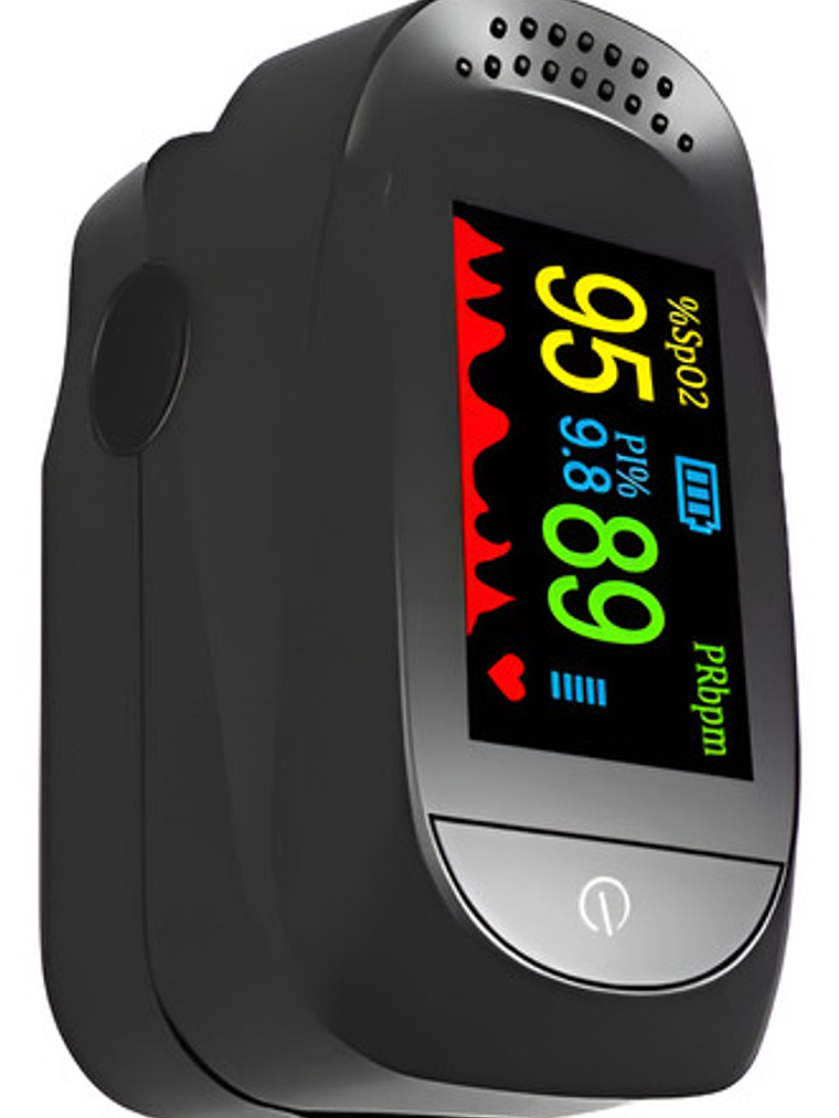 Oxímetro De Pulso Negro Con Curva Multiparámetro 2
