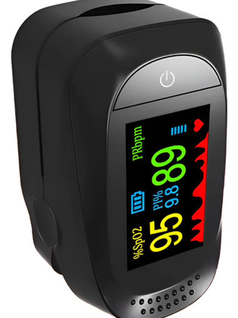 Oxímetro De Pulso Negro Con Curva Multiparámetro 6