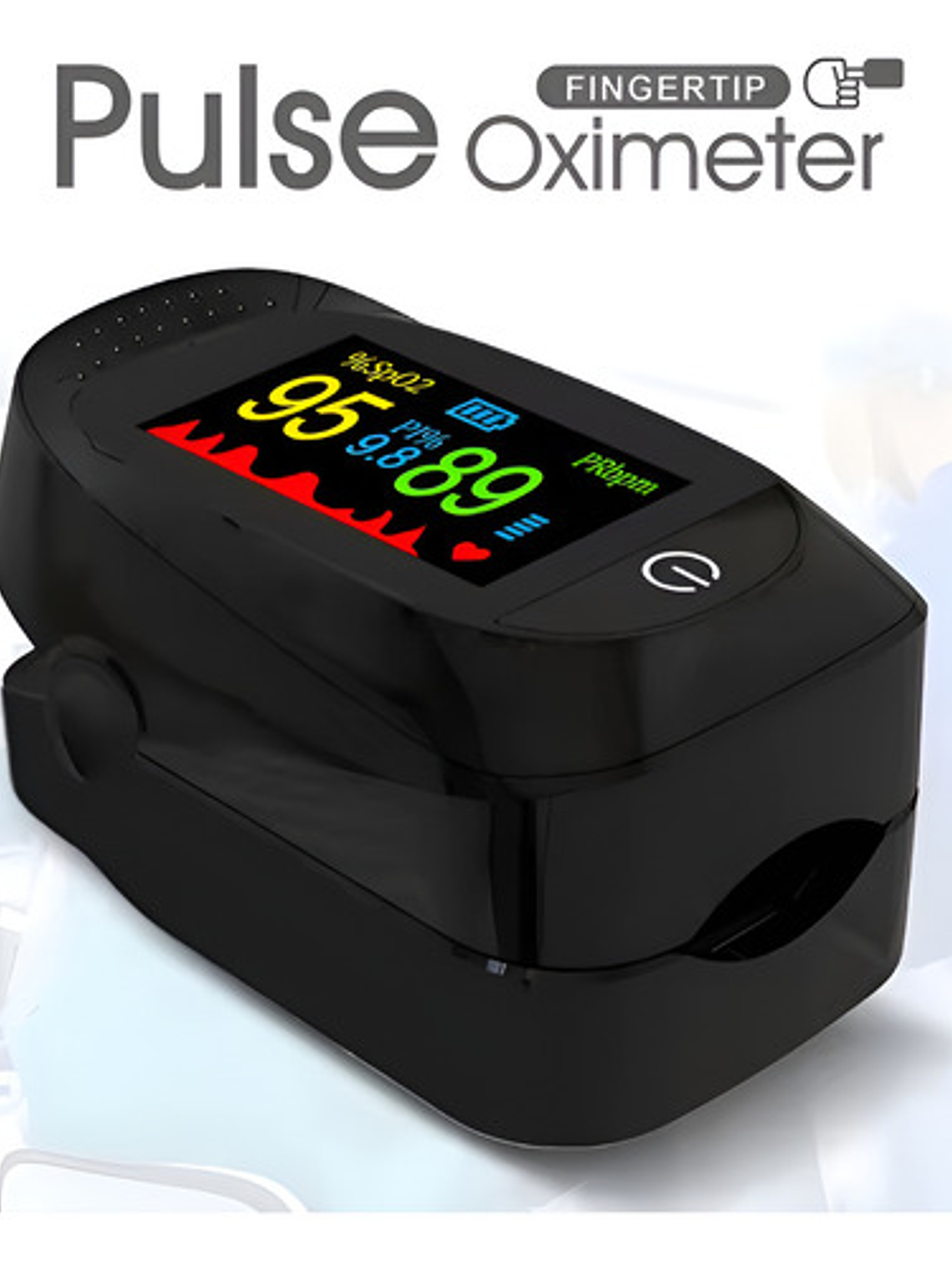 Oxímetro De Pulso Negro Con Curva Multiparámetro 7