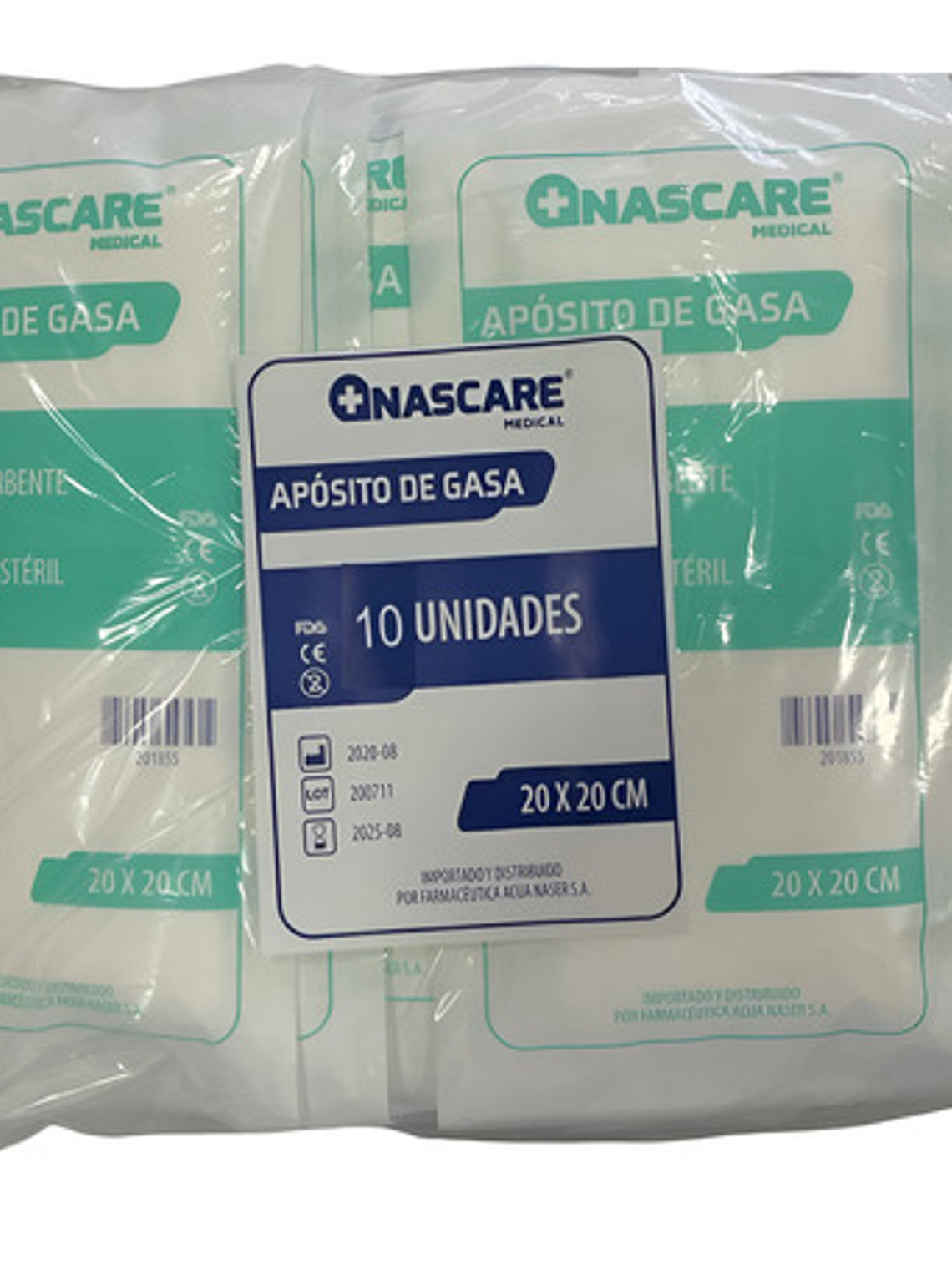 Apósito De Gasa Estéril 20x20 Cm - Pack 10 Unids Blanco 1