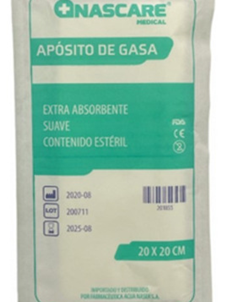 Apósito De Gasa Estéril 20x20 Cm - Pack 10 Unids Blanco 2