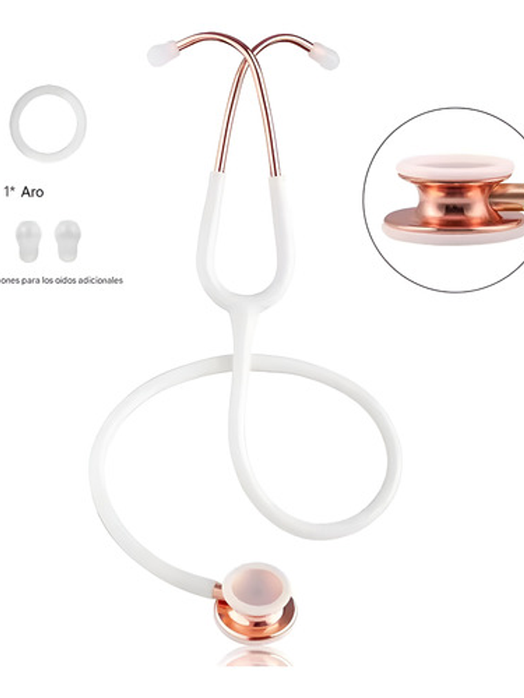 Fonendoscopio Doble Campana Blanco Edic. Cobre Estetoscopio 2