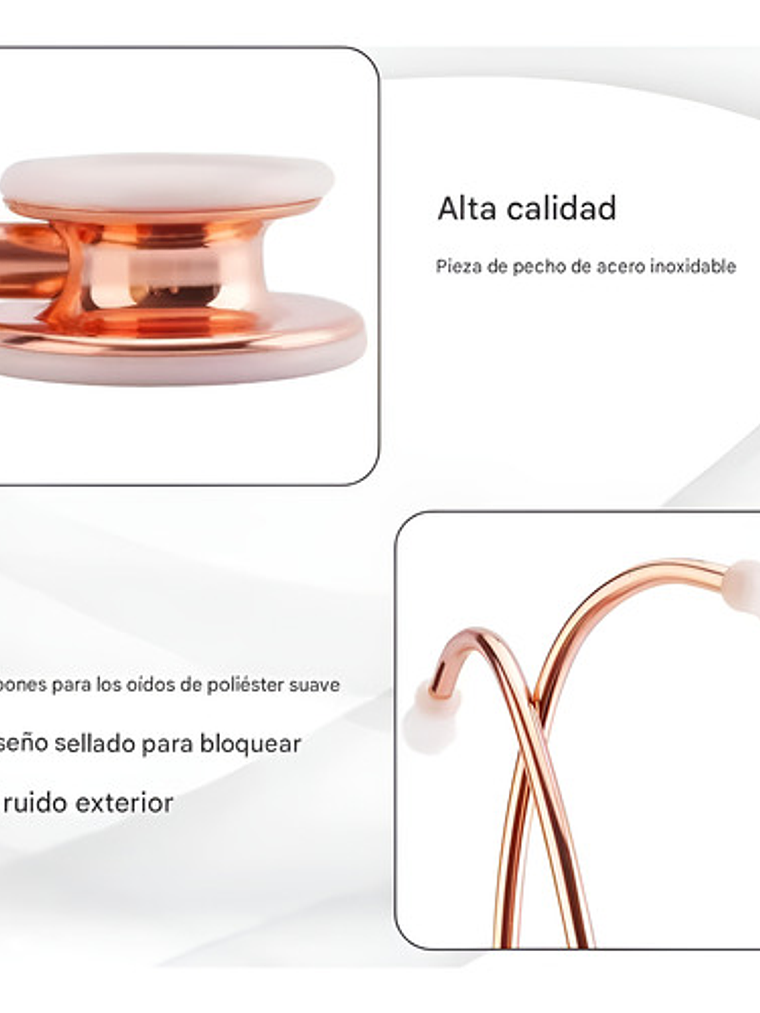 Fonendoscopio Doble Campana Blanco Edic. Cobre Estetoscopio 4