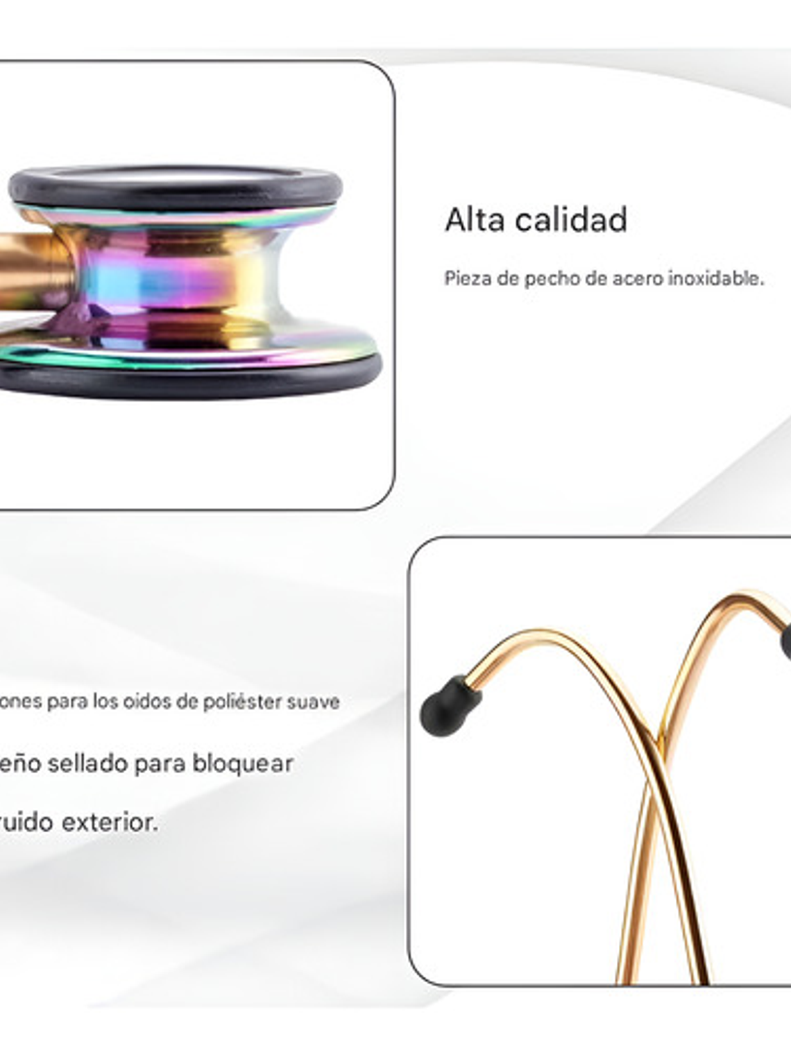 Fonendoscopio Doble Campana Frambuesa Arcoiris Estetoscopio 5