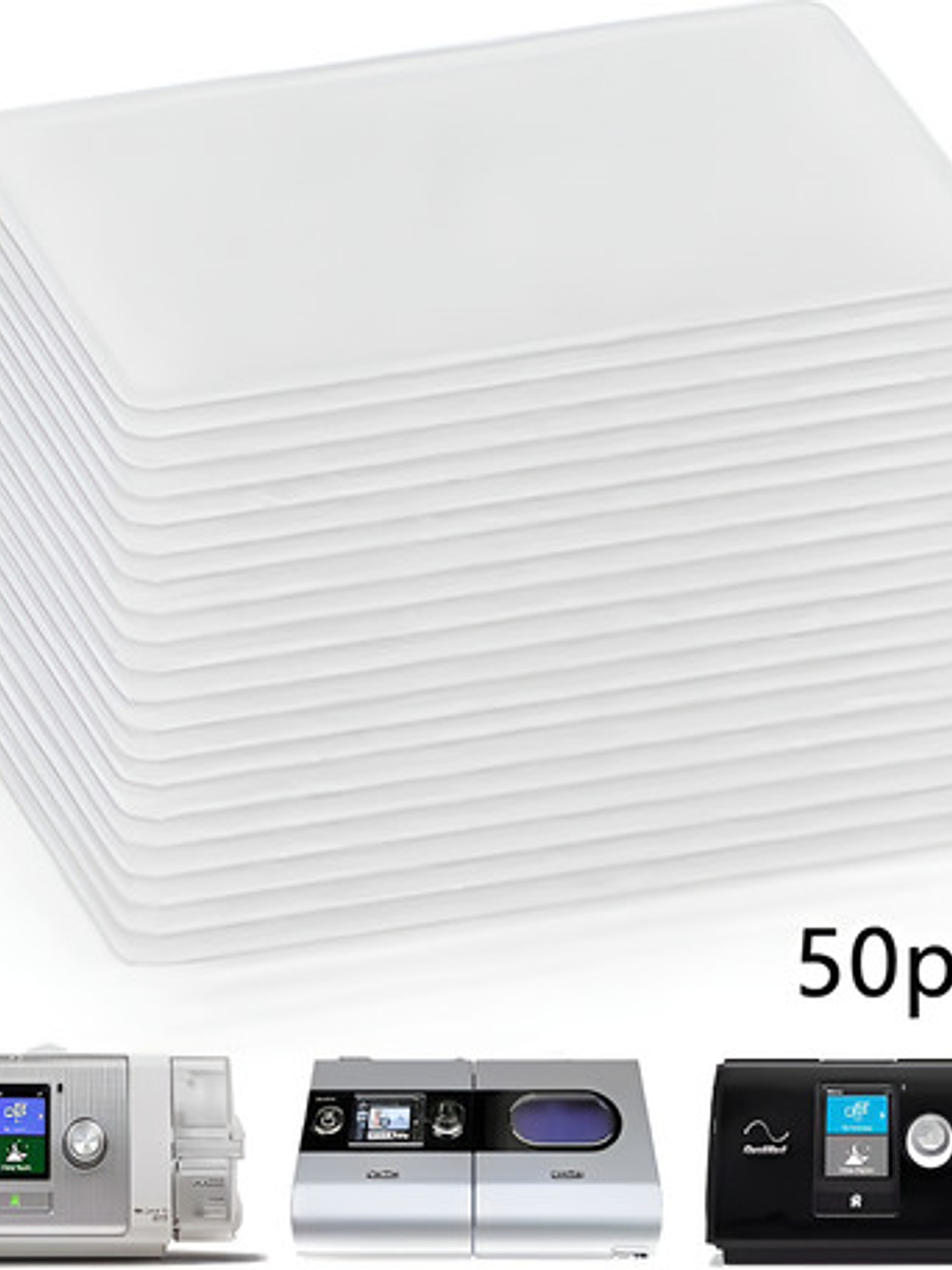 Pack 50 Filtros Cpap Resmed Airsense 10 Y Aircurve 10 A S9 2