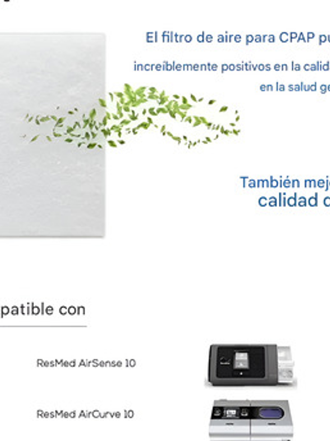 Pack 50 Filtros Cpap Resmed Airsense 10 Y Aircurve 10 A S9 5