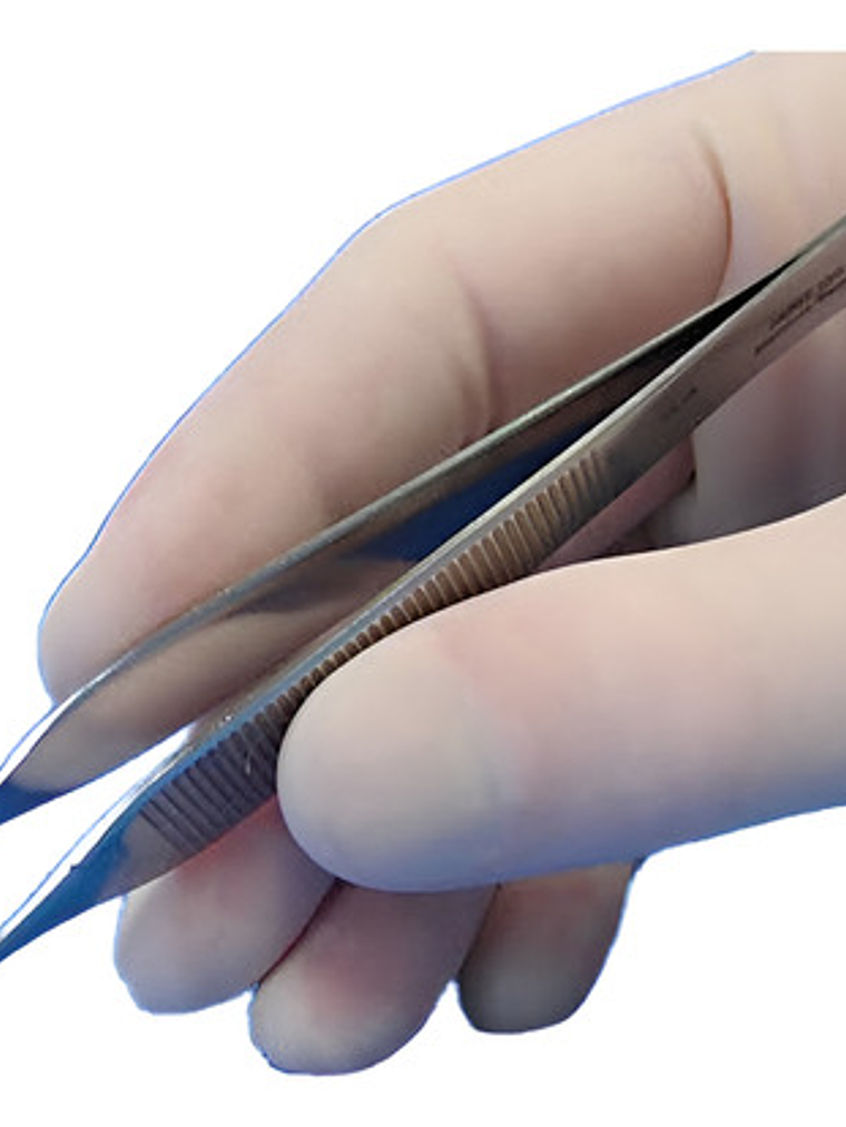 Pinza Adson Anatómica Germany Steel 12,5cm Recta Sin Dientes 3