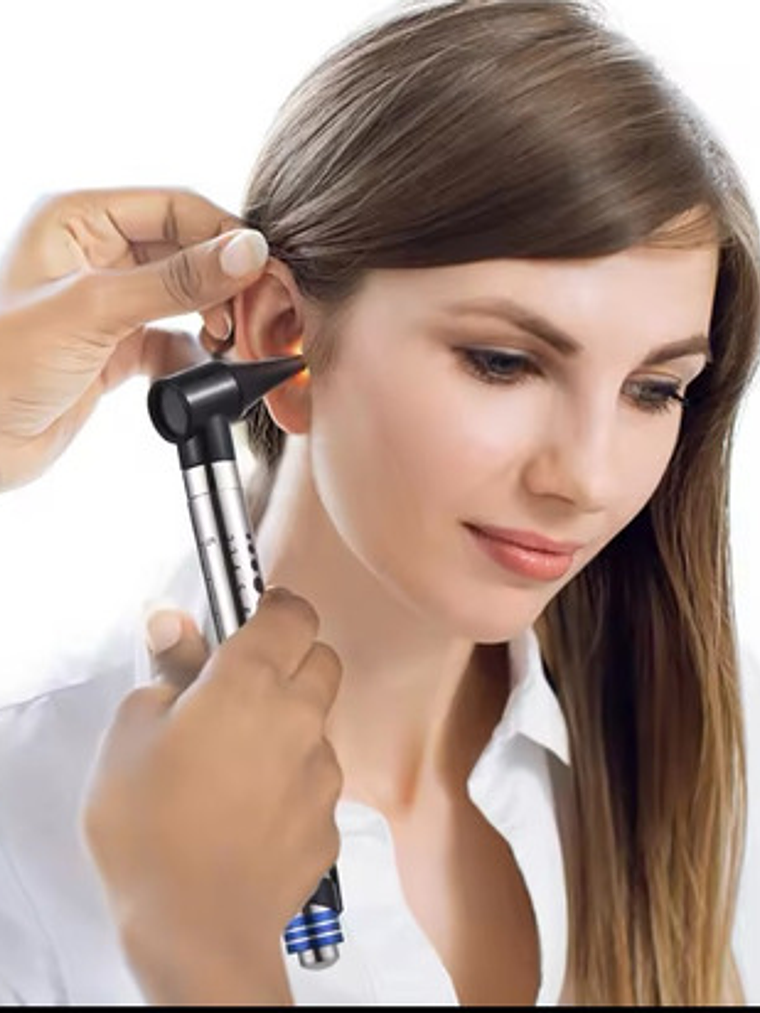 Otoscopio Visión 2 En 1 Acero Inoxidable Kit Portátil 4