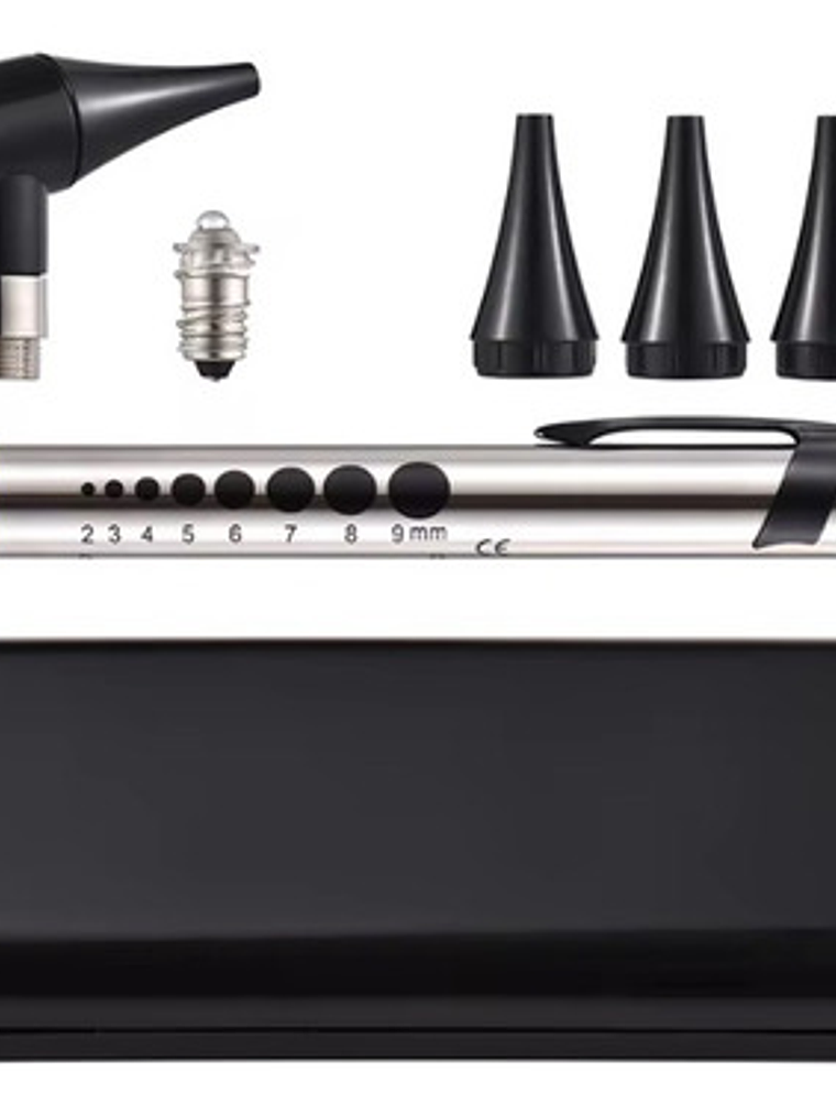 Otoscopio Visión 2 En 1 Acero Inoxidable Kit Portátil 5