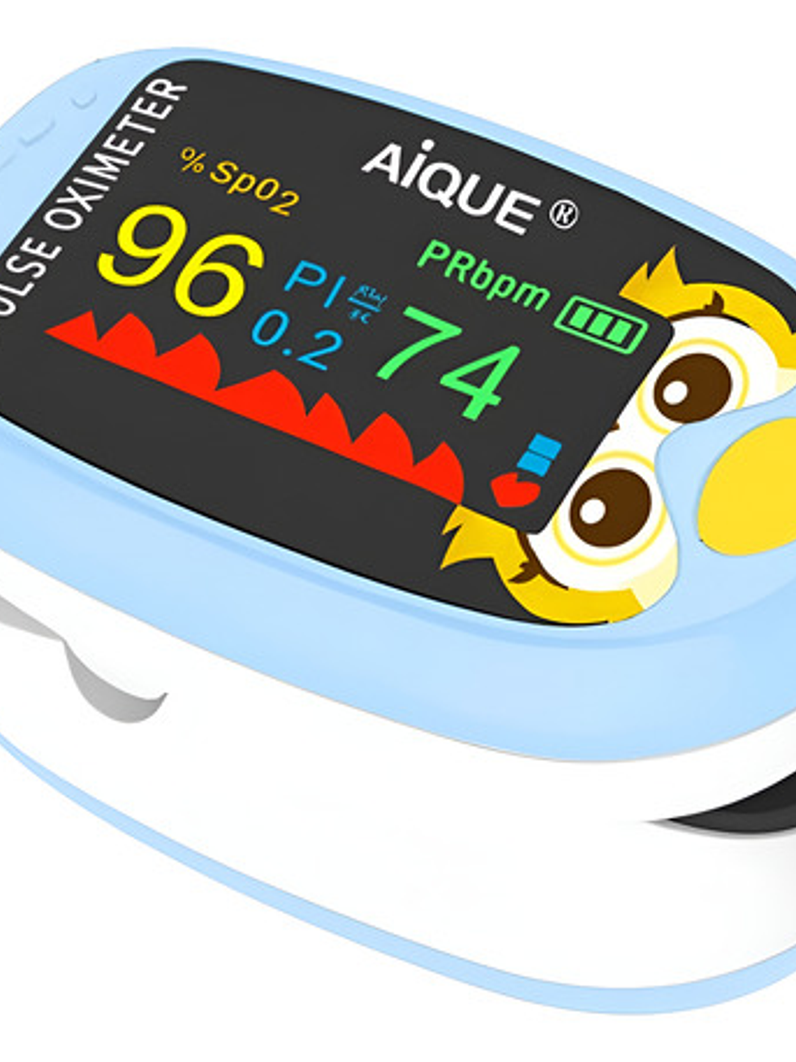 Oxímetro Saturómetro Pediátrico Oxigeno Bebé Niño Celeste 1