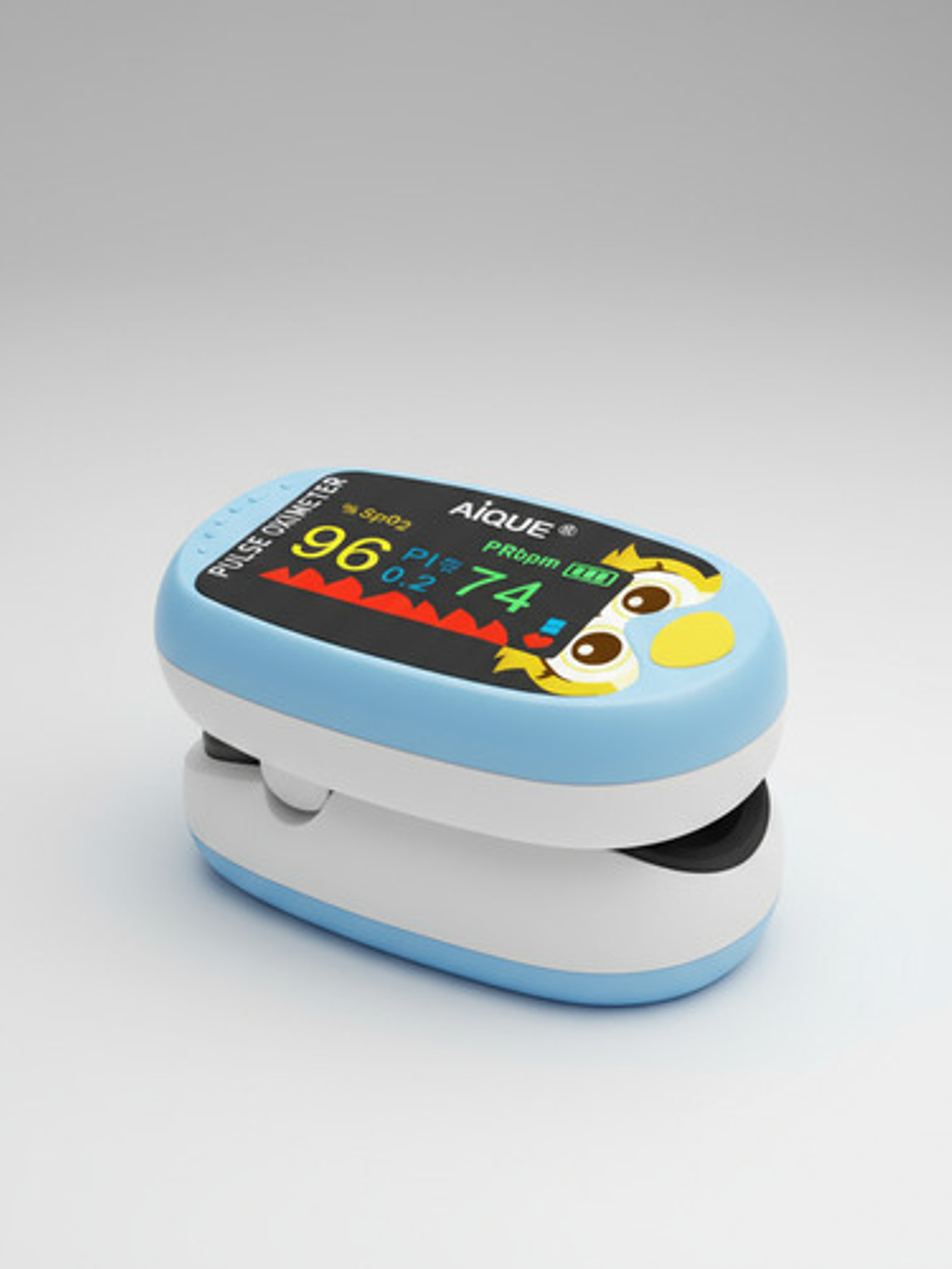 Oxímetro Saturómetro Pediátrico Oxigeno Bebé Niño Celeste 4