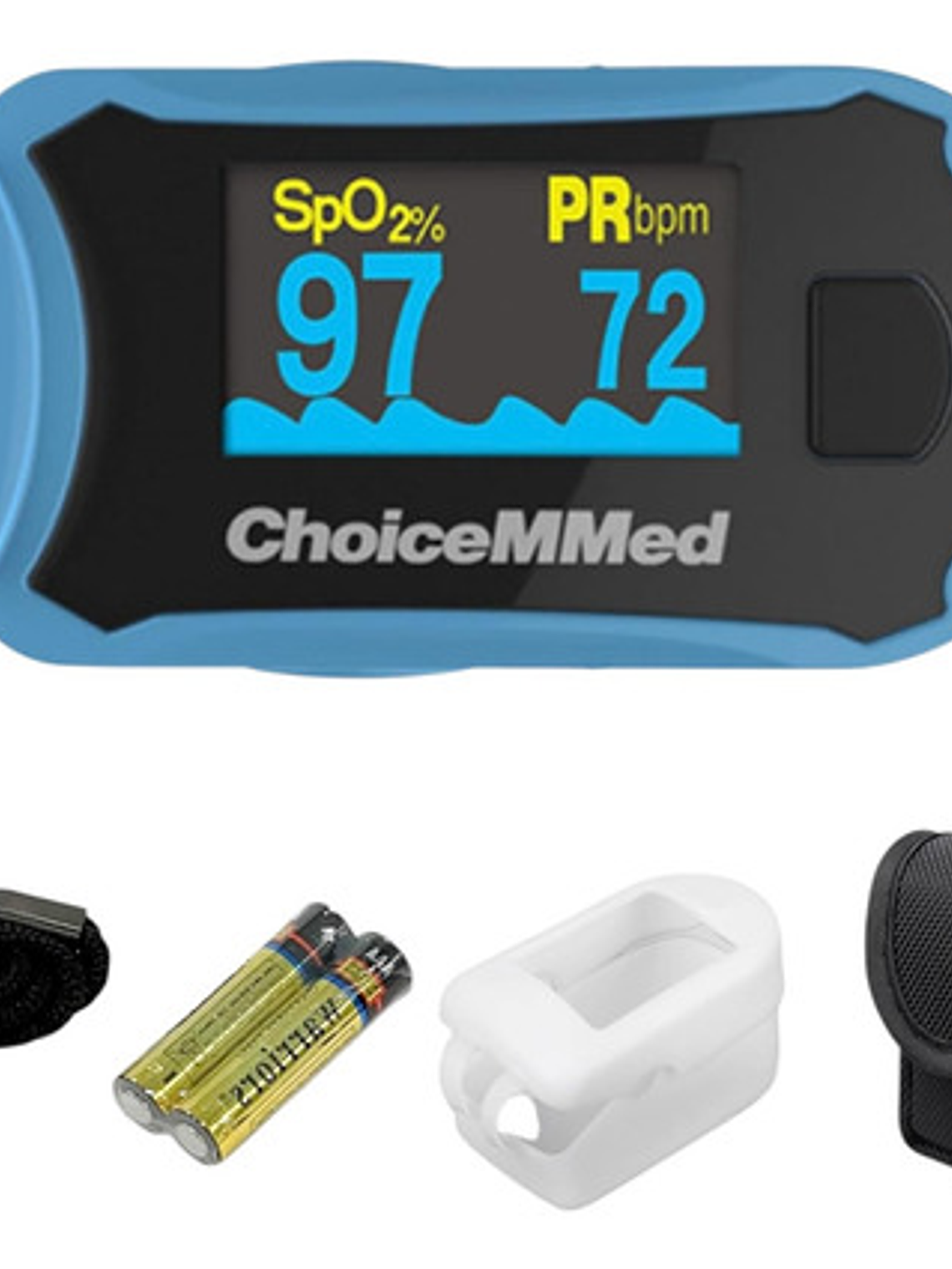 Oxímetro De Pulso Para Dedo Choicemmed Md300c29 Azul/blanco 2