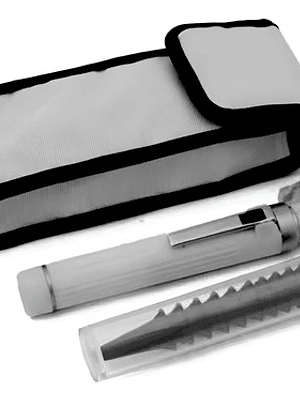 Otoscopio Led Optica + 10 Conos Medico Reflejo Examen Gris