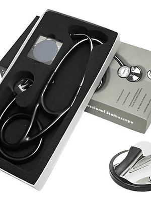 Fonendoscopio Cardiológico Master Negro Acabado Espejo Caja