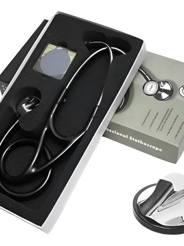 Fonendoscopio Cardiológico Master Negro Acabado Espejo Caja 1