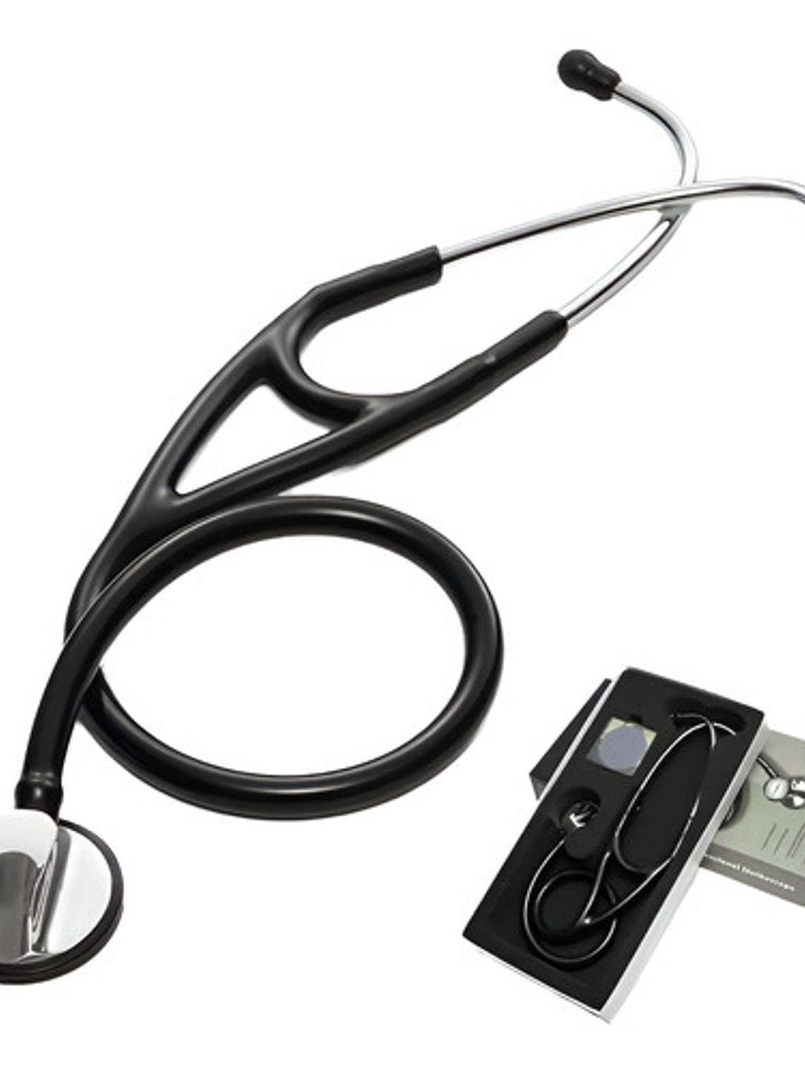 Fonendoscopio Cardiológico Master Negro Acabado Espejo Caja 3