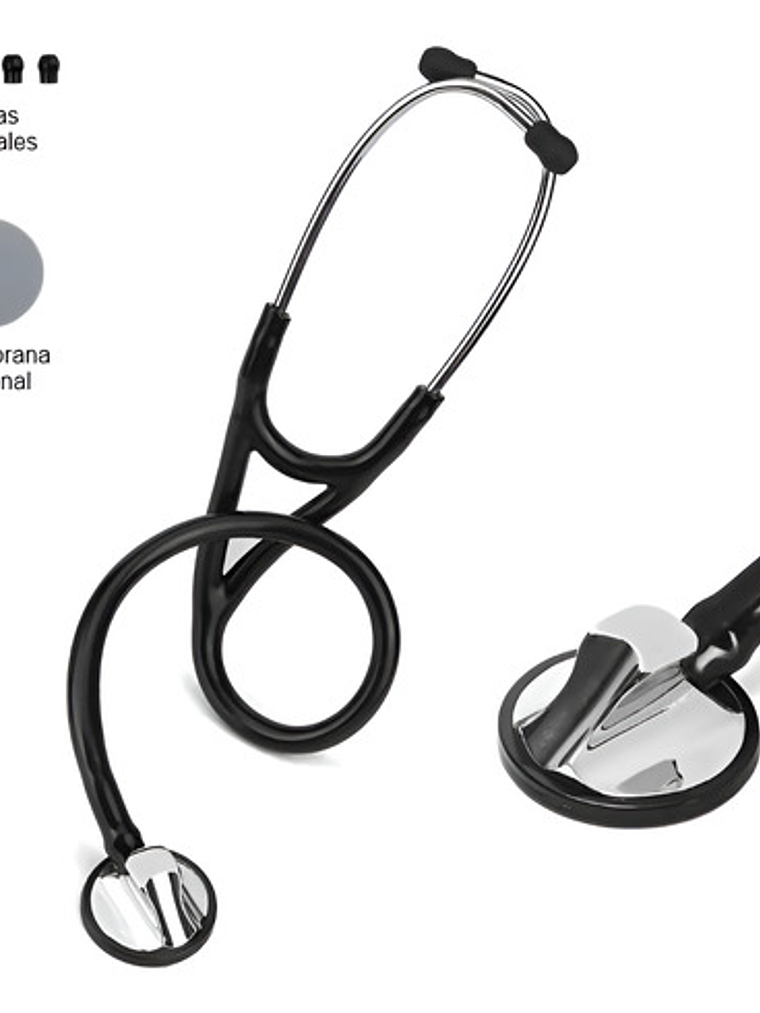 Fonendoscopio Cardiológico Master Negro Acabado Espejo Caja 4