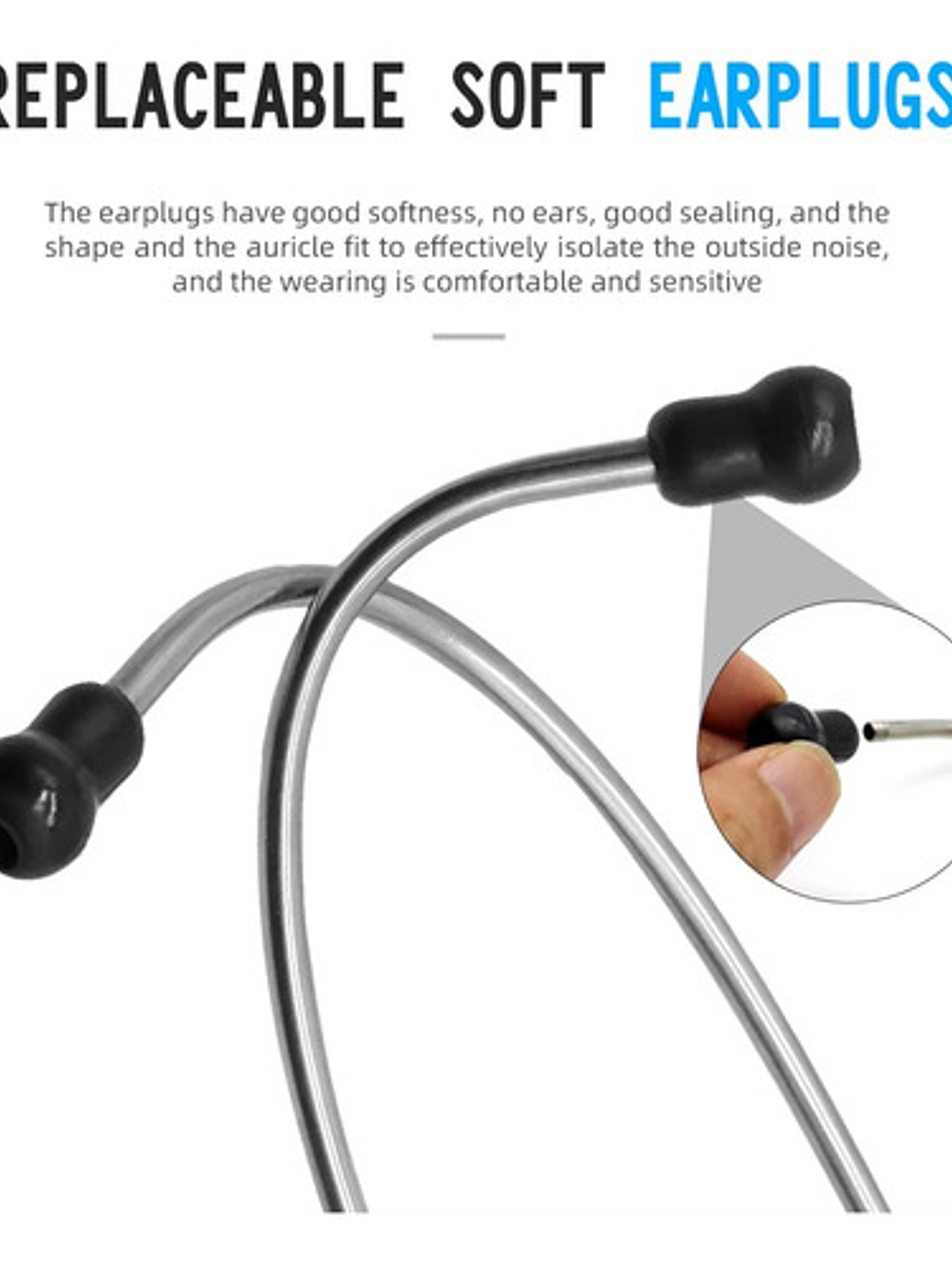 Fonendoscopio Pediátrico Negro Doble Campana Estetoscopio 5