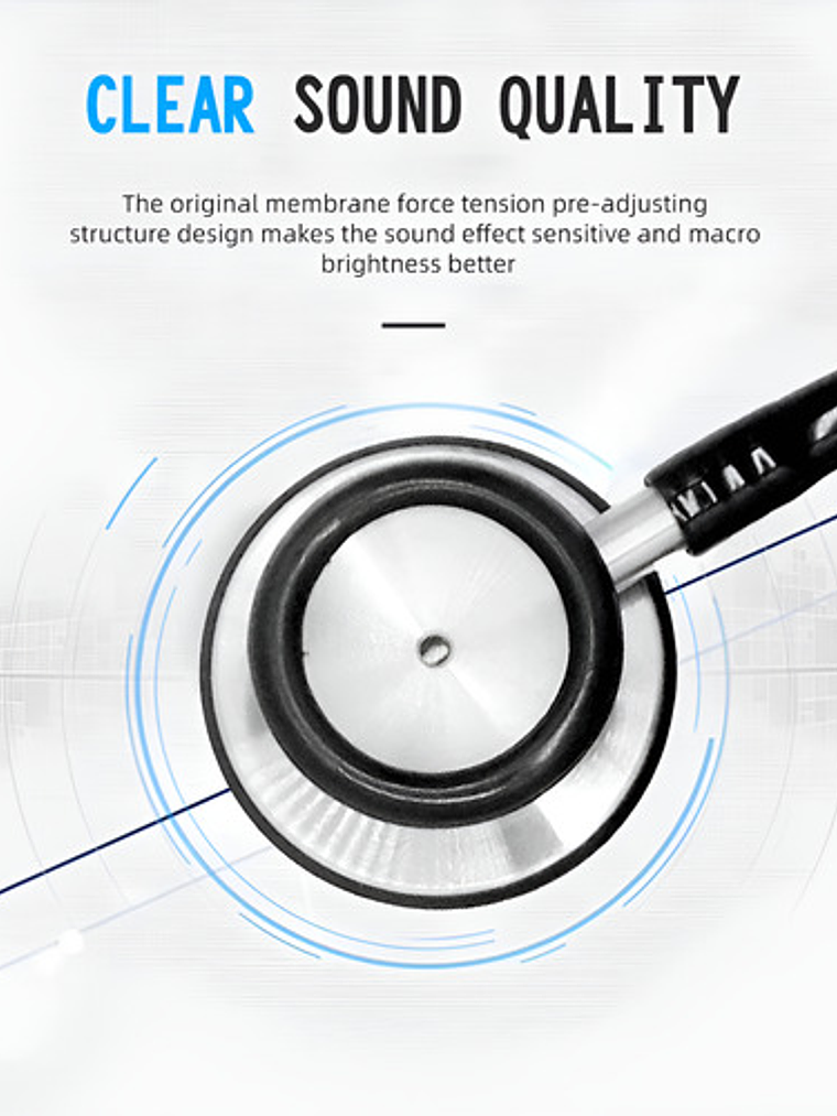 Fonendoscopio Pediátrico Negro Doble Campana Estetoscopio 9