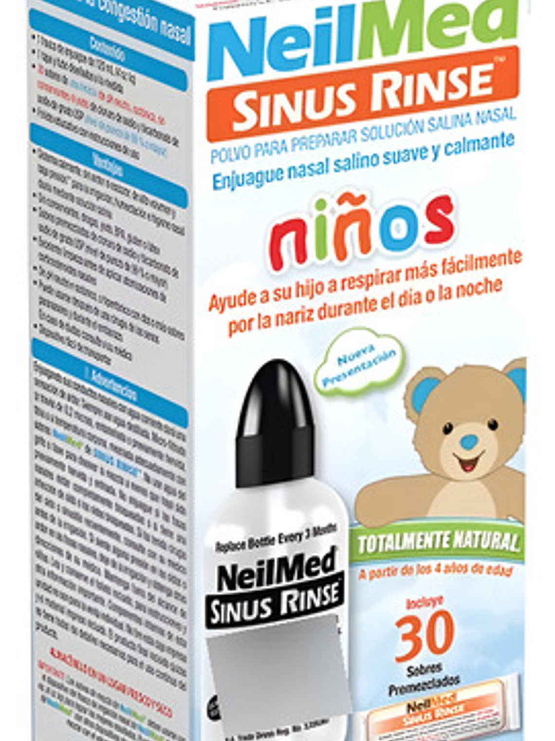 Sinus Rinse Kit Pediátrico 30 Sobres +botella Aplicador Niño 1