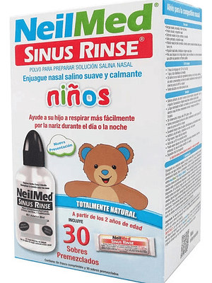 Sinus Rinse Kit Pediátrico 30 Sobres +botella Aplicador Niño